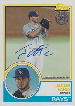 2018 Topps - 1983 Topps Baseball 35th Anniversary Autographs (Series One) #83A-JF Jacob Faria Front