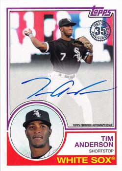 2018 Topps - 1983 Topps Baseball 35th Anniversary Autographs (Series One) #83A-TAN Tim Anderson Front