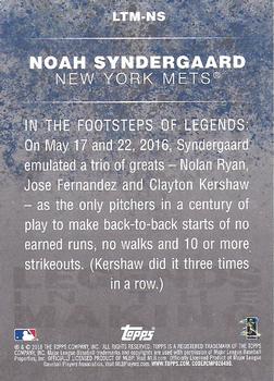 2018 Topps - Legends in the Making (Series 1) #LTM-NS Noah Syndergaard Back
