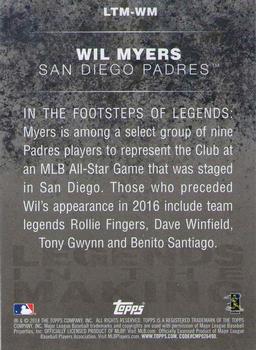 2018 Topps - Legends in the Making (Series 1) #LTM-WM Wil Myers Back
