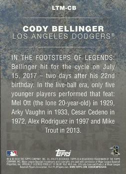 2018 Topps - Legends in the Making Blue (Series 1) #LTM-CB Cody Bellinger Back