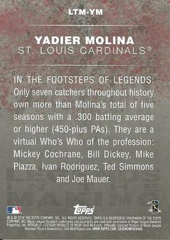 2018 Topps - Legends in the Making Black (Series 1) #LTM-YM Yadier Molina Back