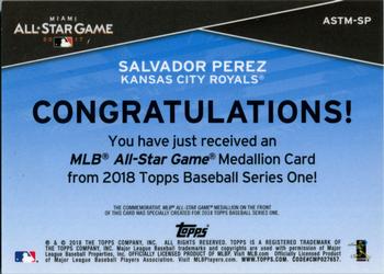2018 Topps - MLB All-Star Game Manufactured Medallion Relics #ASTM-SP Salvador Perez Back