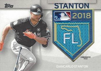 2018 Topps - MLB Spring Training Logo Manufactured Patch Relics #STP-GS Giancarlo Stanton Front