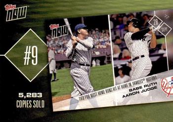 2018 Topps - Topps Now Top 10 #TN-9 Aaron Judge / Babe Ruth Front