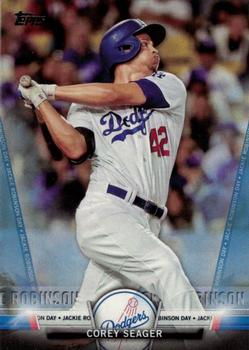 2018 Topps - Topps Salute Blue (Series One) #TS-4 Corey Seager Front