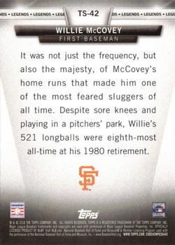 2018 Topps - Topps Salute Blue (Series One) #TS-42 Willie McCovey Back
