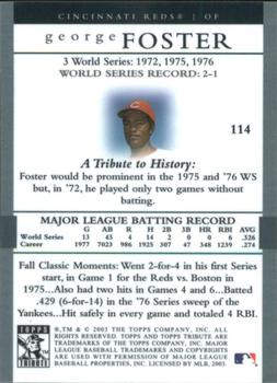 2003 Topps Tribute World Series #114 George Foster Back