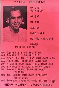 1961 7-Eleven #22 Yogi Berra Front