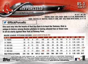2018 Topps Boston Red Sox #RS-3 Rick Porcello Back
