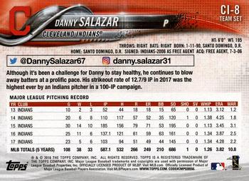 2018 Topps Cleveland Indians #CI-8 Danny Salazar Back