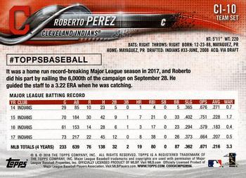 2018 Topps Cleveland Indians #CI-10 Roberto Perez Back