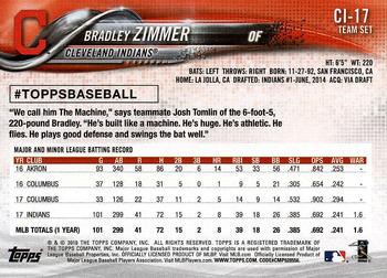2018 Topps Cleveland Indians #CI-17 Bradley Zimmer Back