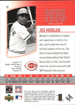 2003 UD Authentics #15 Joe Morgan Back