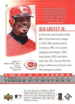 2003 UD Authentics #71 Ken Griffey Jr. Back
