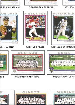 2004 Topps Traded & Rookies - Checklists Puzzle Red Backs #92 Checklist 2 of 10 Front
