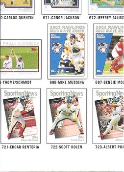 2004 Topps Traded & Rookies - Checklists Puzzle Red Backs #106 Checklist 6 of 10 Front