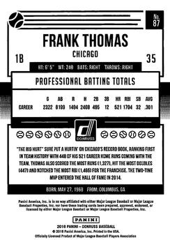 2018 Donruss #87 Frank Thomas Back