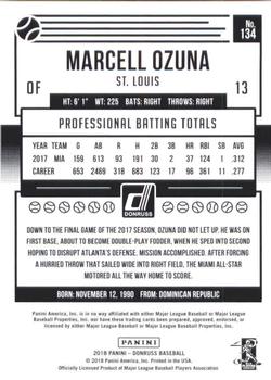 2018 Donruss #134 Marcell Ozuna Back
