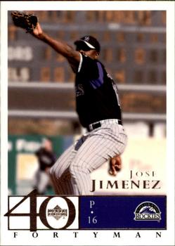 2003 Upper Deck 40-Man #750 Jose Jimenez Front