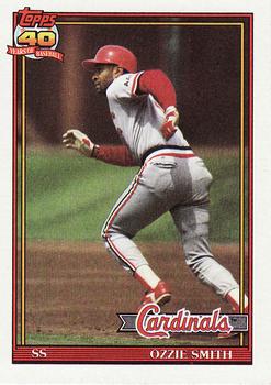 1991 Topps #130 Ozzie Smith Front