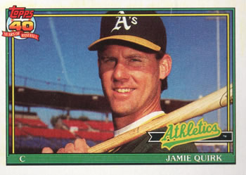 1991 Topps #132 Jamie Quirk Front