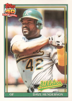 1991 Topps #144 Dave Henderson Front
