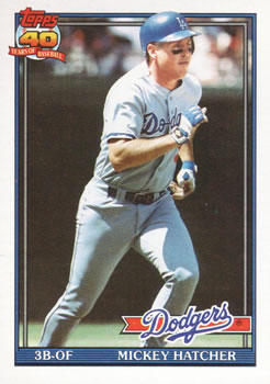 1991 Topps #152 Mickey Hatcher Front
