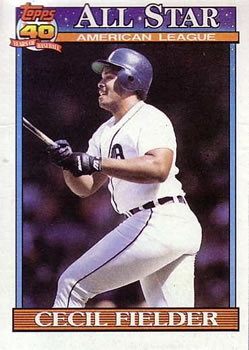 1991 Topps #386 Cecil Fielder Front