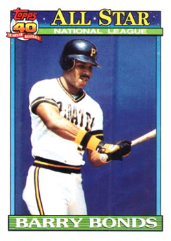 1991 Topps #401 Barry Bonds Front
