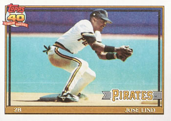 1991 Topps #537 Jose Lind Front