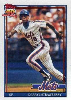1991 Topps #200 Darryl Strawberry Front