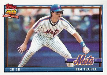 1991 Topps #302a Tim Teufel Front