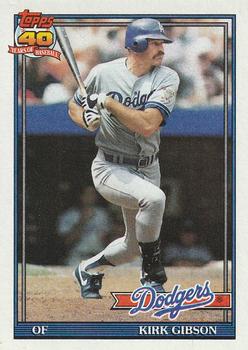 1991 Topps #490 Kirk Gibson Front