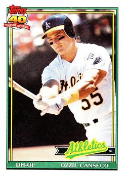 1991 Topps #162 Ozzie Canseco Front