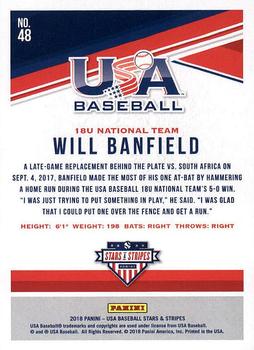 2018 Panini USA Baseball Stars & Stripes #48 Will Banfield Back