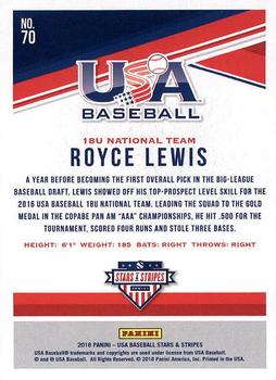 2018 Panini USA Baseball Stars & Stripes #70 Royce Lewis Back