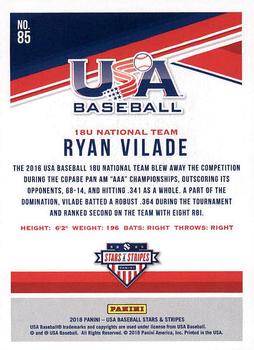 2018 Panini USA Baseball Stars & Stripes #85 Ryan Vilade Back