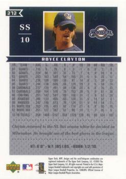 2003 Upper Deck MVP #272 Royce Clayton Back