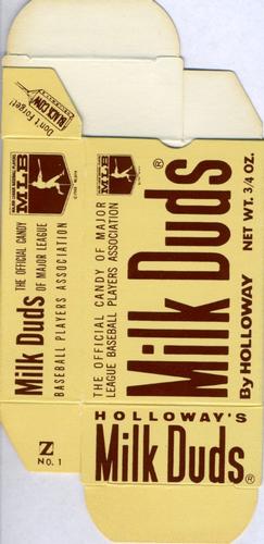 1971 Milk Duds - Boxes #NNO Ernie Banks Back
