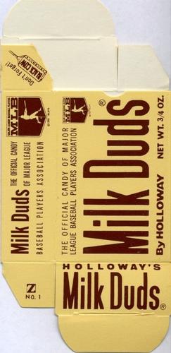 1971 Milk Duds - Boxes #NNO Jim Merritt Back