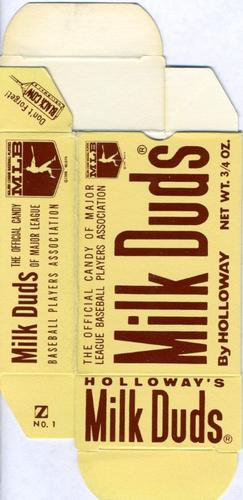 1971 Milk Duds - Boxes #NNO Jim Perry Back