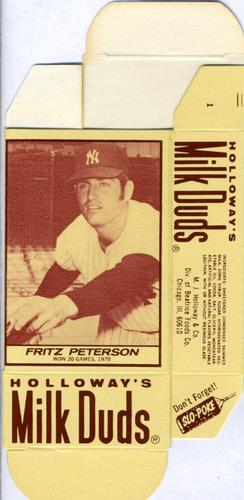 1971 Milk Duds - Boxes #NNO Fritz Peterson Front