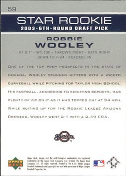 2003 Upper Deck Prospect Premieres #59 Robbie Wooley Back