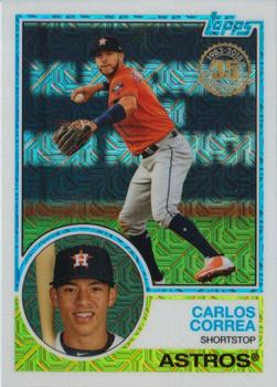 2018 Topps - 1983 Topps Baseball 35th Anniversary Chrome Silver Pack #8 Carlos Correa Front