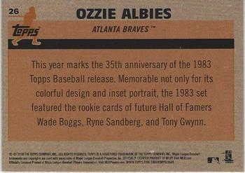 2018 Topps - 1983 Topps Baseball 35th Anniversary Chrome Silver Pack #26 Ozzie Albies Back