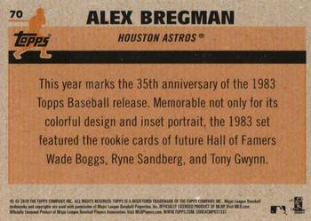 2018 Topps - 1983 Topps Baseball 35th Anniversary Chrome Silver Pack #70 Alex Bregman Back