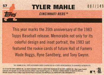 2018 Topps - 1983 Topps Baseball 35th Anniversary Chrome Silver Pack Autographs #57 Tyler Mahle Back