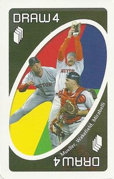 2004 UNO Boston Red Sox #D4 Bill Mueller / Tim Wakefield / Doug Mirabelli Front