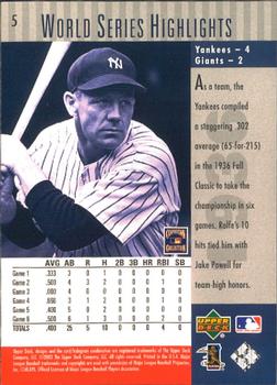 2003 Upper Deck Yankees 100th Anniversary #5 Red Rolfe Back